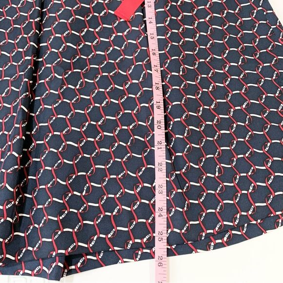 NWT VTG Talbots 100% Silk Monogram Nautical Print Skirt Ribbon Waist Tie 6 - Picture 10 of 10